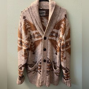 SCHOTT NYC Prescott Sweater Aztec/Southwest pattern- Men’s Medium